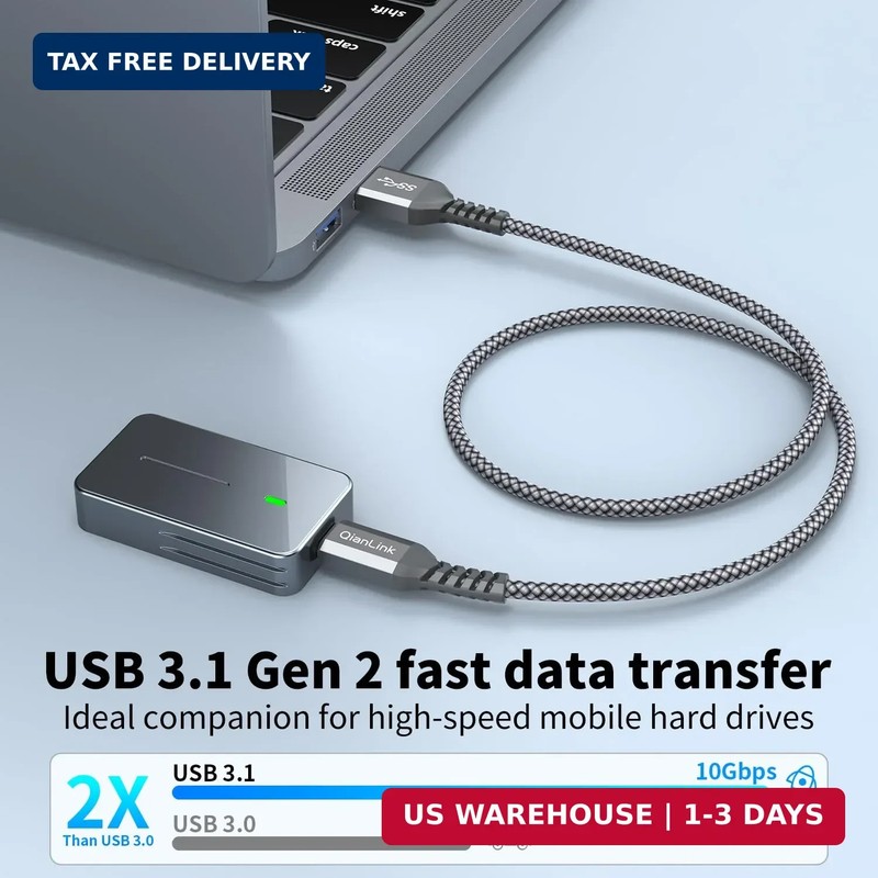 Android Auto USB Cable 1.5FT, Car Carplay 3A Fast Charging USB C Cord, 10Gbps Da gallery