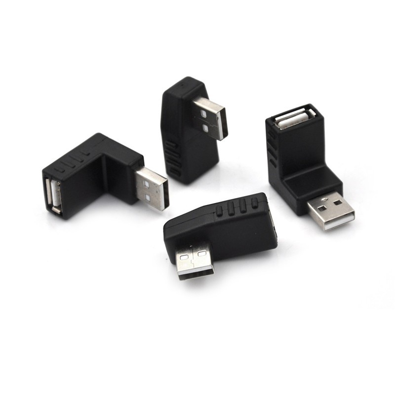 USB 2.0 Male to Female Angled Adaptor L Shaped Extension Connector S-N8 A3 gallery