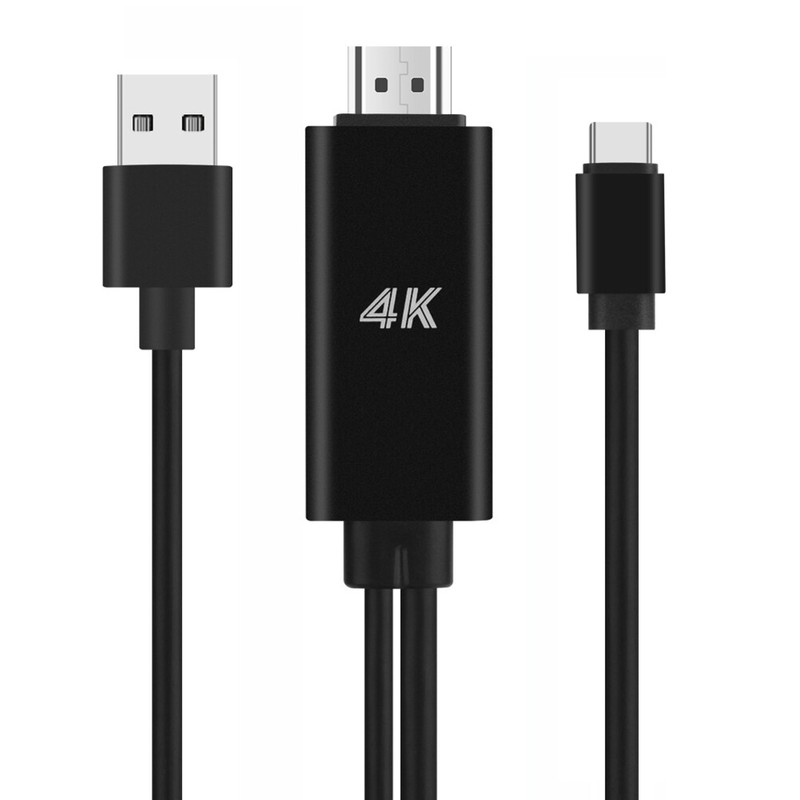 For iPhone 16/Pro/Max/Plus – AV Cable USB-C to 4K HDMI Adapter TV Video Hub