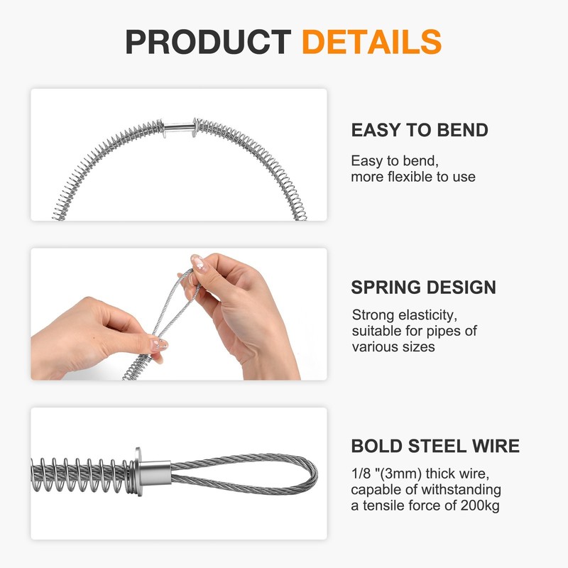 Hose Restraint Safety Cable 50cm – 1/8" Steel Wire for Air Oil Hydraulic Lines gallery