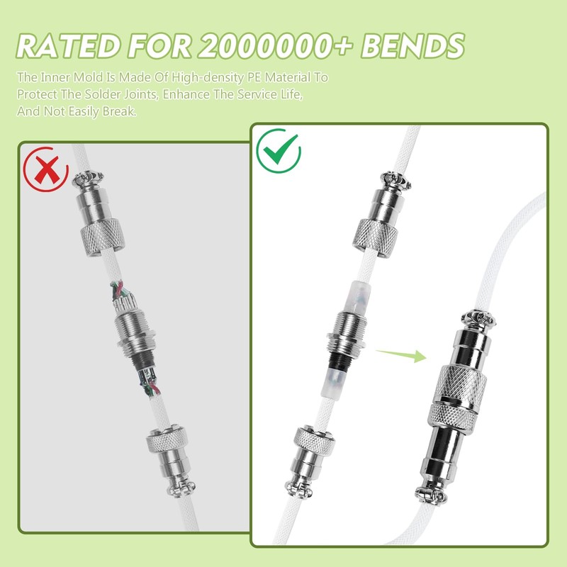 Fast Charging Spiral Type-C to USB A Gaming Mechanical Keyboard Cable, Detach... gallery