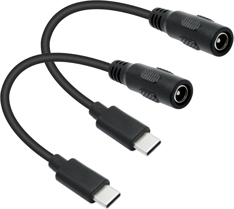 30cm USB C to 5.5x2.1mm DC Power Cable – 100W Fast Charging Versatile Adapter gallery