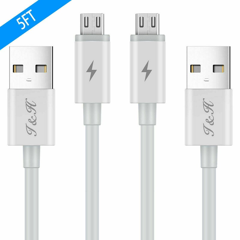 5FT /10FT Micro USB Data Sync Charger Cables For Samsung Android LG Device