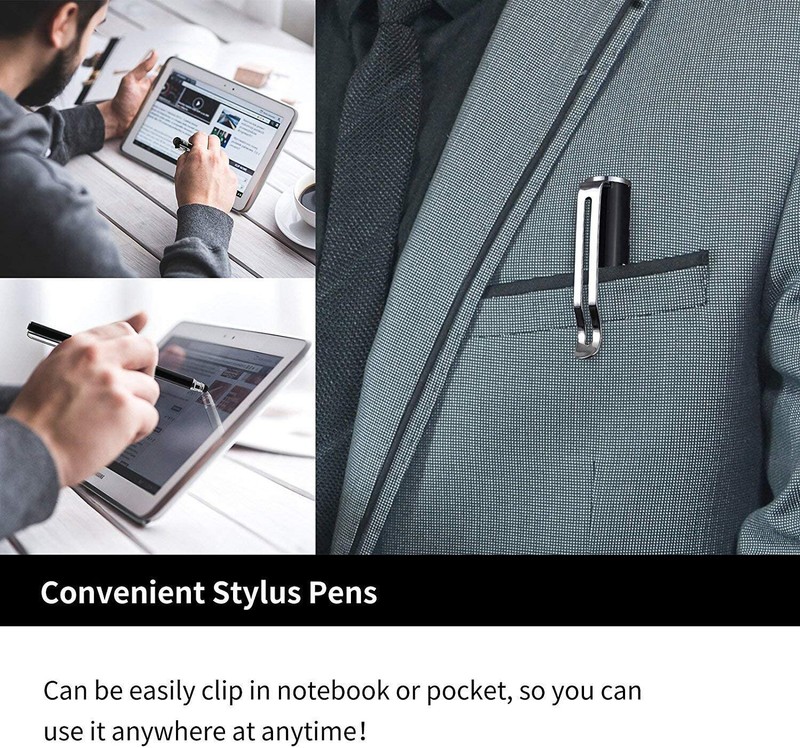 Stylus Touch Screen Pen Fiber Tip Aluminum Lightweight Black for Cell Phones gallery