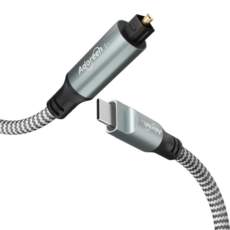 Adoreen Unidirectional USB C to Toslink Digital Optical Audio Cable 4 Ft, USB…