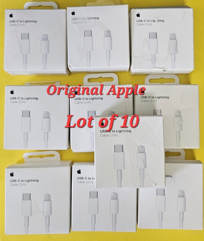 Original Apple Lightning to USB-C Cable 2m MW2R3AM/A Lot Of 10