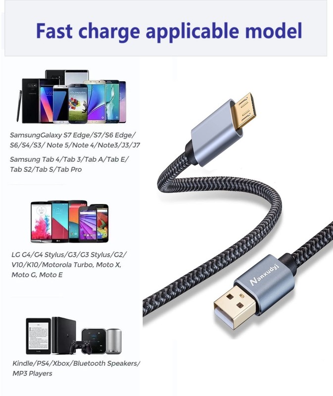 Micro USB Cable 20ft, Long Fast Charging & Sync Android Charger,Braided Nylon... gallery
