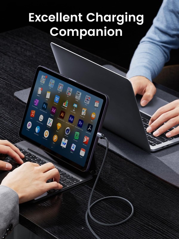 2 Pack 6.6ft 60W USB C to C Cable Fast Charging Nylon Braided Type C Cord gallery