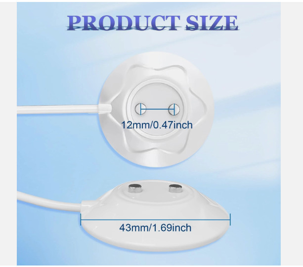 Magnetic Rose Charger USB Cable, 2 Prong Magnetic USB Cable, 2.7Ft 12Mm Replace gallery
