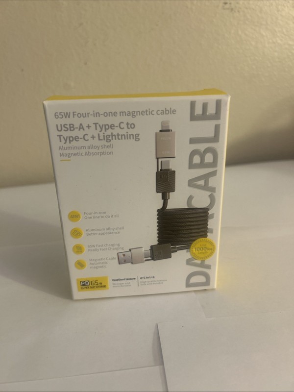 65W four in one magnetic cable usb-A+type-c to type-c