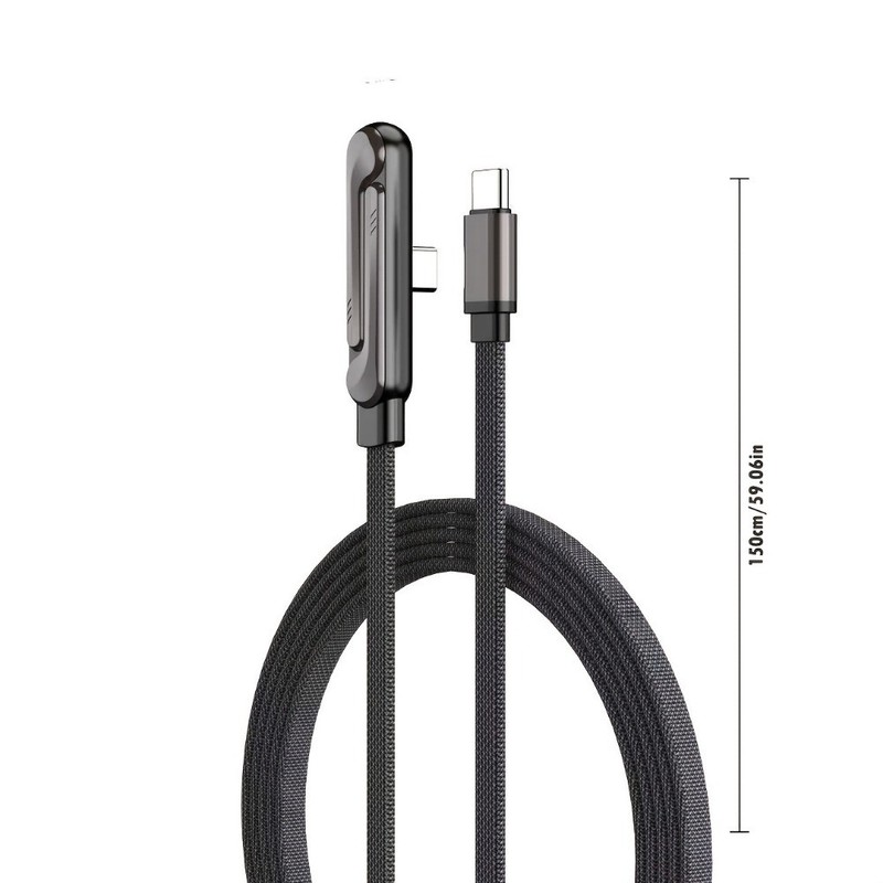 Foldable Heat-Resistant Compact 240W Super Fast Charging 2-in-1 Cable with Stand gallery