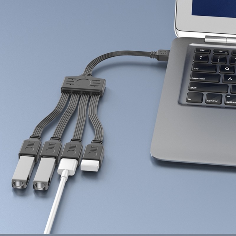USB C Splitter Cable Extender With USB 2.0 Port For Fast Charging And Devices gallery