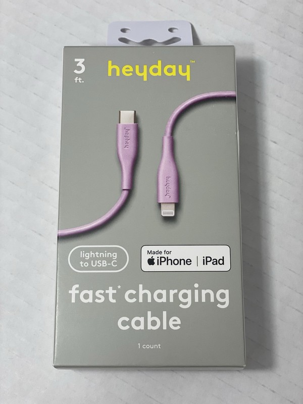 Heyday – Lightn To USB-C iPhone Fast Charging Cable 3ft For Apple iPhone iPad