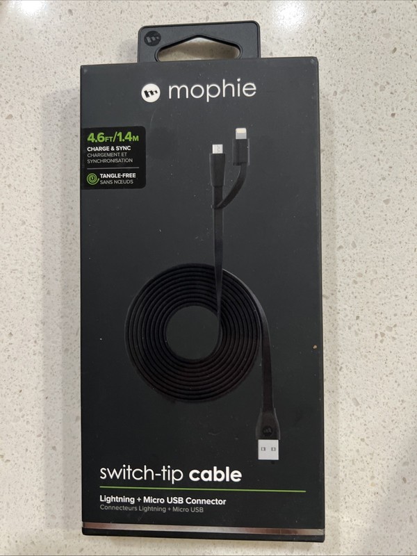 mophie switch-tip – Charging / data cable kit – 4 ft – black – for Apple