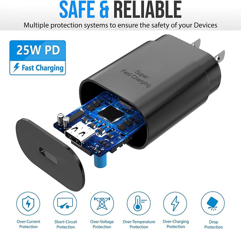 25W Type C USB-C Cable PD Super Fast Wall Charger For Samsung Galaxy S21 S22 S23 gallery
