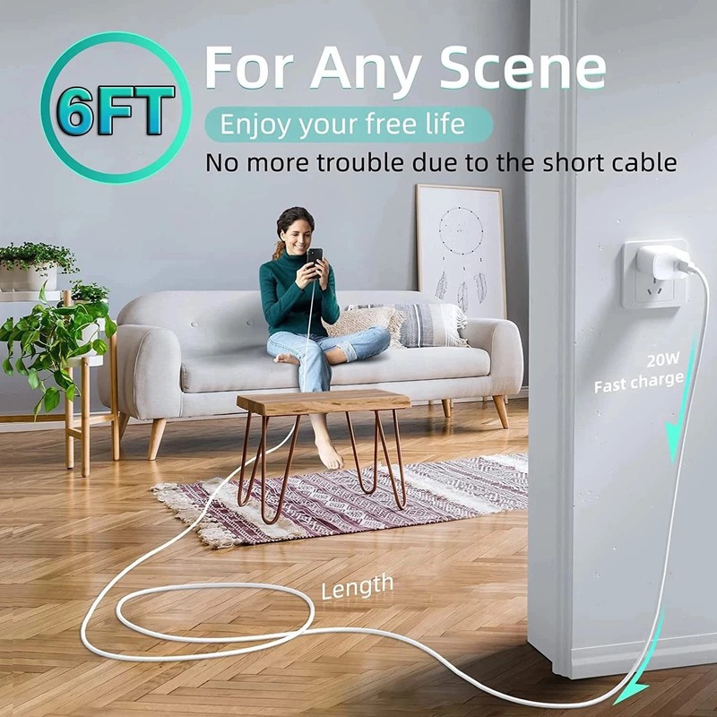 Original USB-C Fast Charger For iPhone 14 13 12 11 Pro Max XS XR 8 Type C Cable gallery