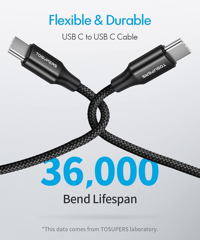 2 PACK USB C to C or A to C CABLE FAST CHARGE CORD 3/6/10FT for iPhone 15 Galaxy gallery