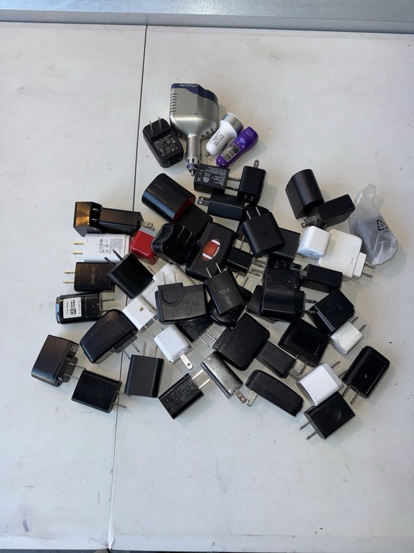 Lot of 55 USB Wall & Car Chargers – Mixed Brands – Untested – AS-IS