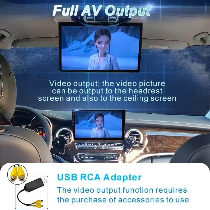 USB to CVBS Video Output Adapter 2 RCA Cable DC 5V Fits Android TV Player Box gallery