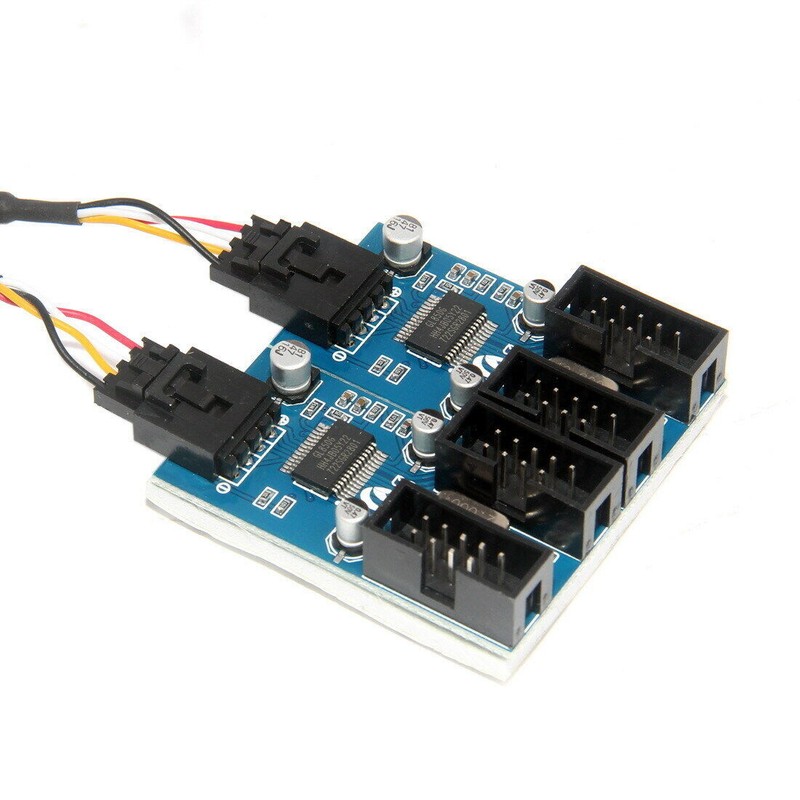 4 Female Extension Cable to 9pin USB 2.0 Header Splitter HUB Connector Adapter gallery