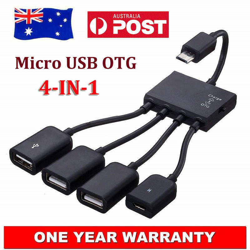 4in1 Micro USB OTG Charge HUB Cable for Sony Xperia Z3 Z2 Z1 NX-02D S-Series Tab
