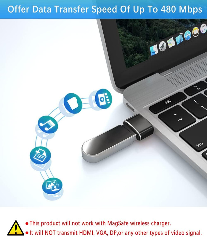 4Pack USB to USB C Adapter with Type C Male to 3.0 Female gallery