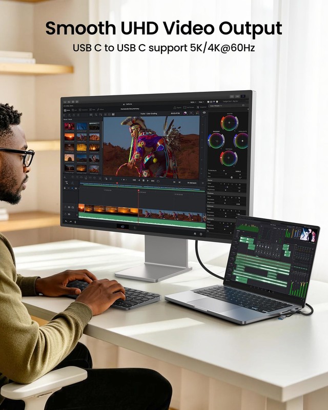 2 in 1 10Gbps USB A to USB C Data Cable 3.1/3.0, USB C to USB C 3.2 GEN 2x2 2... gallery