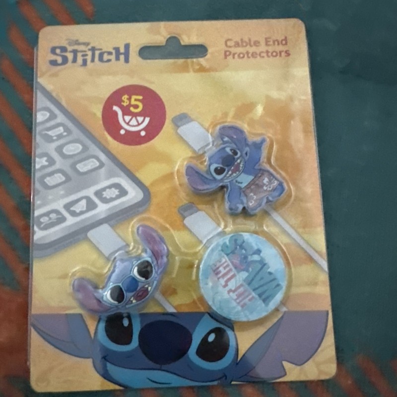 New 3 Set Of Disney Stitch Cable End Protector