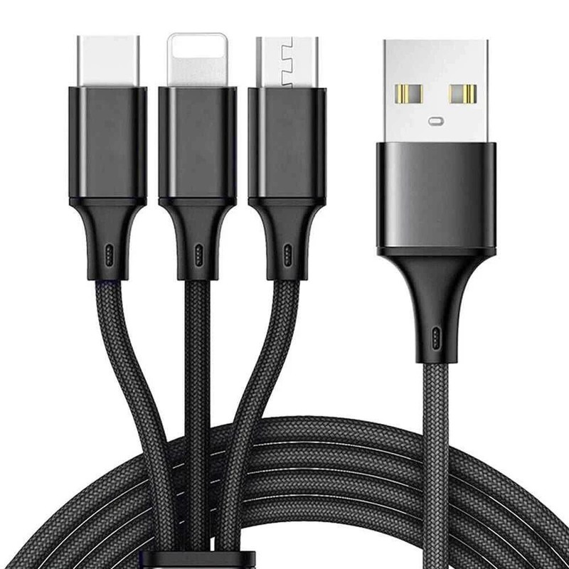 LOT NEW USB Charging Cable Universal 3 in 1 Multi Function Cell Phone Charger