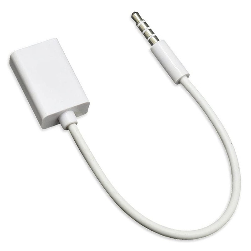 Car Accessories AUX Terminal to USB 3.5mm Male AUX Audio Jack Plug to USB 2.0 Fe