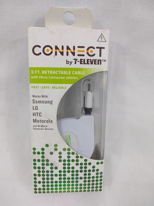 North Retractable Pod Micro USB Cable – White