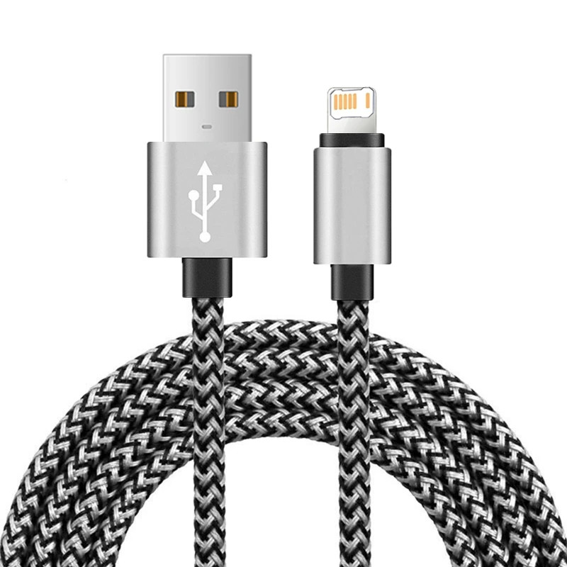 Fast Charging Nylon Braided USB Cable For iPhone 11 12 13 Mini 14 Pro XS Max X X gallery