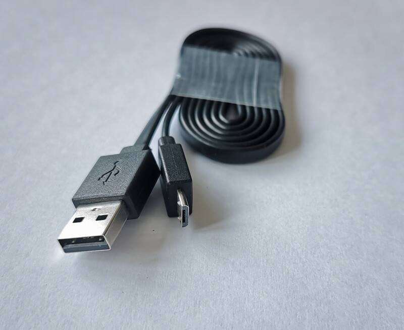 Black Micro USB Charger flat Cable Cord for JBL Flip4 charge 2 3 clip 2 Speaker