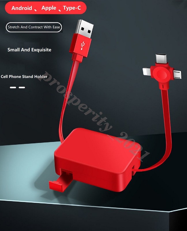 Phone Stand Powerbank Charge Cable Charger Data Cable Retractable Charge Cable gallery