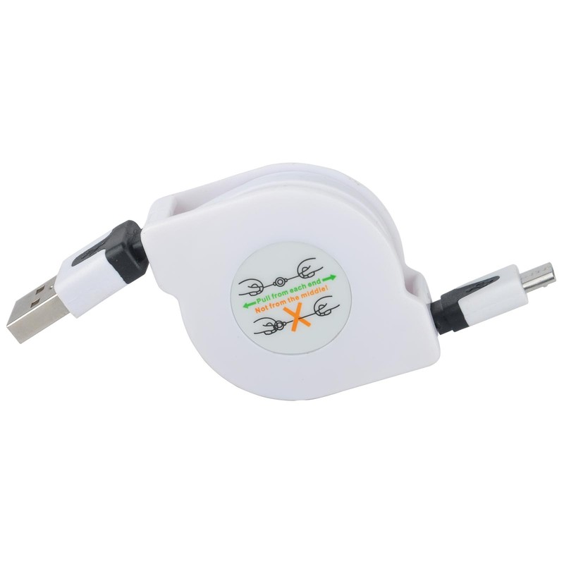 Retractable Micro USB Data Sync Charger Cable Cord Lead For Android Samsung HTC