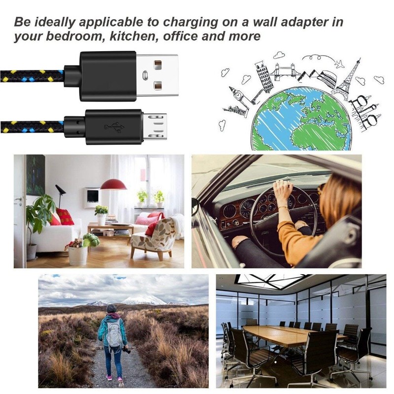 Micro USB Cable Data Sync Charger Cable For Samsung Huawei Xiaomi Android Phone gallery
