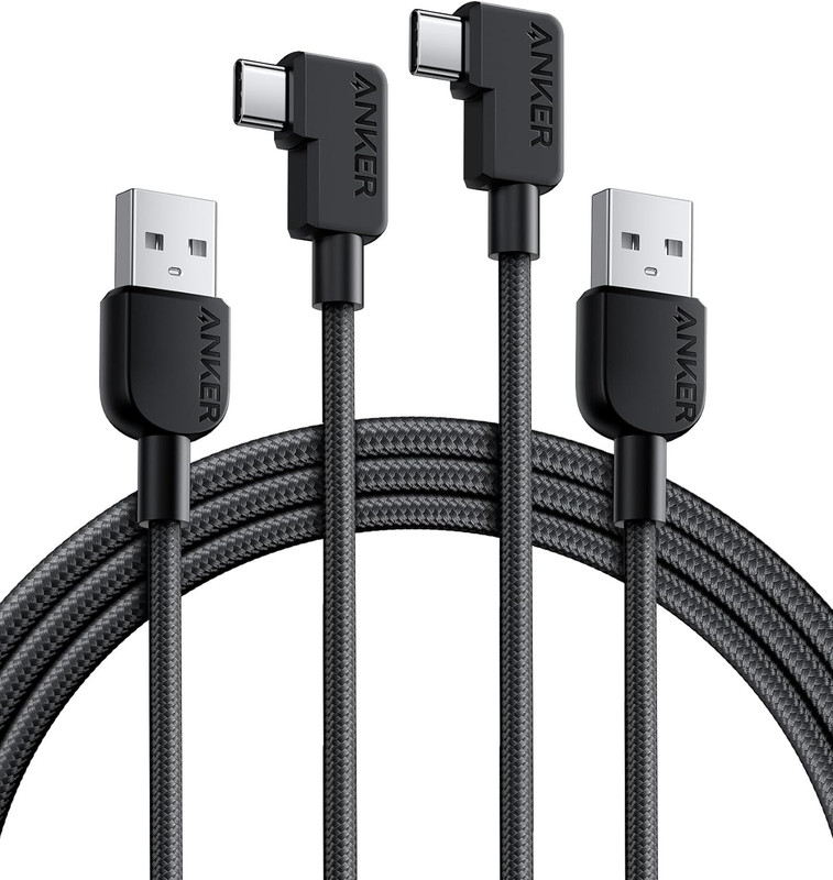 Cable [2 Pack 6FT], Right Angle USB a to USB C Braided Cable, Durable 90 Degree gallery