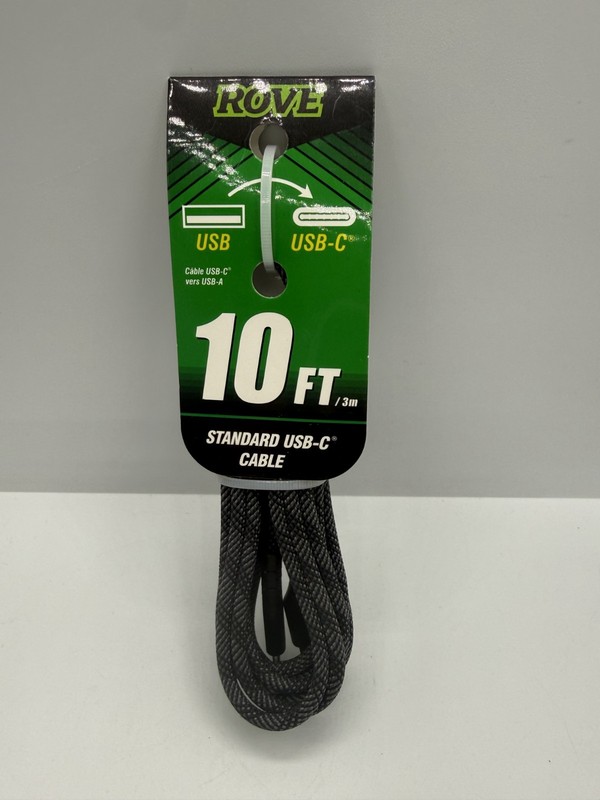ROVE 10 FT. USB TO TYPE-C CHARGING CORD BRAIDED CABLE FOR MOBILE DEVICES