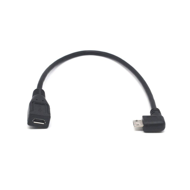 Micro USB Left Angle,Micro Extension Cable, 90 Degree 10 inches, Black gallery