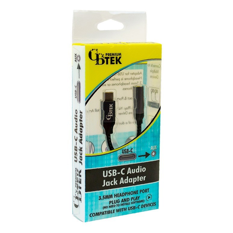 CBTEK Type C Audio Jack Adapter Cable – Black
