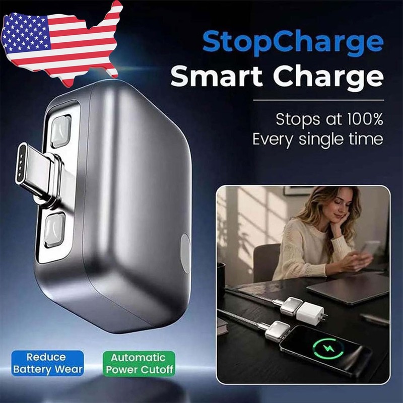 Smart Auto Stop Charging Adapter, Auto Disconnect Charger Portable for Travel US