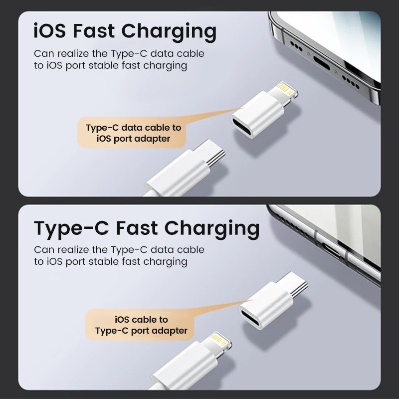 USB C Female to Lightning Male Adapter 1 Pack, Apple MFi Certified gallery