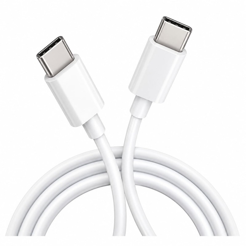 USB C Cable 2M 60W Fast Charging 20V 3A Charger Cord White gallery
