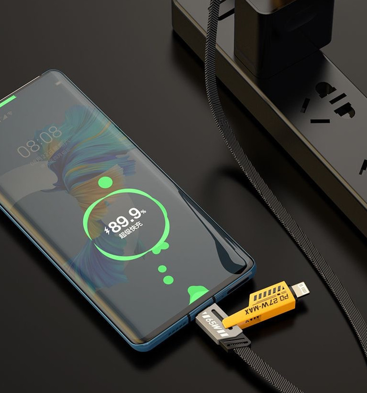 Mech Porcelain Data Cable 4-in-1 Super Fast Charging PD27W Dual Type-C65W Fast C gallery