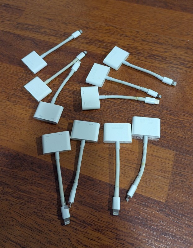 📦 Lot of 10x DEFECTIVE Original Apple Lightning to HDMI Adapters A1438 sku#e1