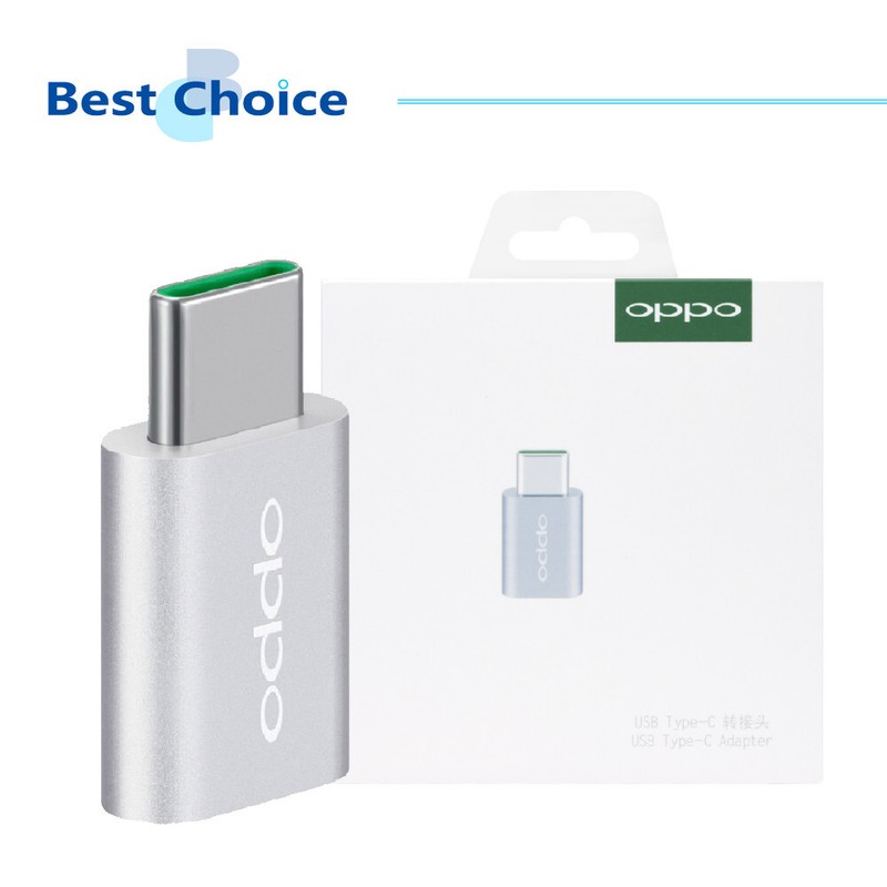 Original OPPO Official Micro USB to Type-C Adapter (DL135) – Silver