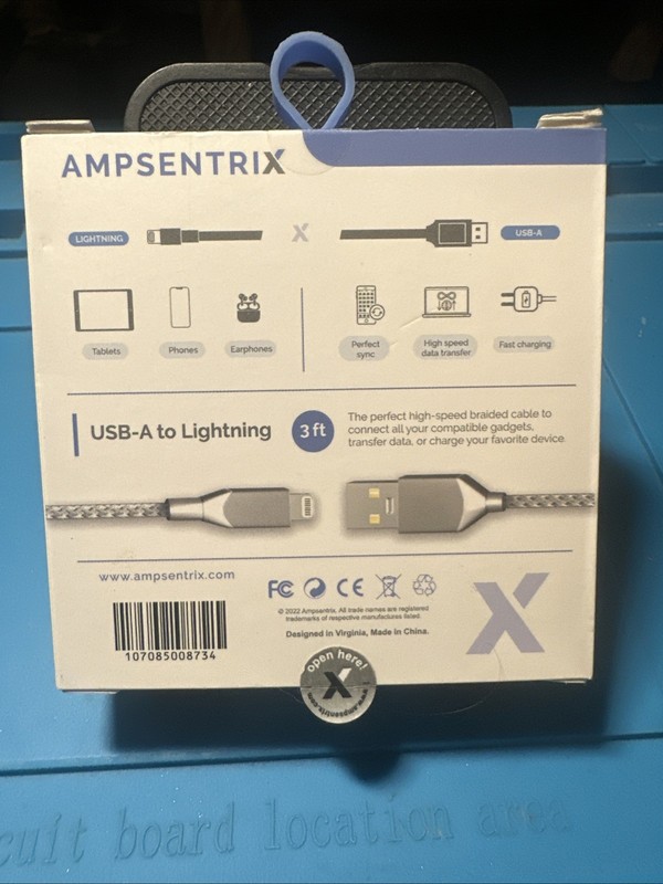 Ampsentrix 3ft USB A To Apple Infinity Cable gallery