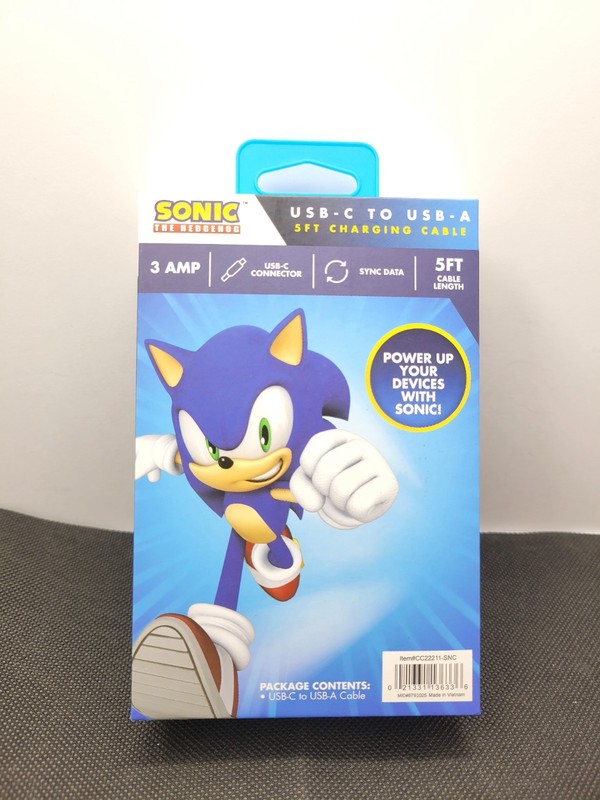 Sonic The Hedgehog USB-C to USB-A Charging Cable 5FT 3AMP Sync Data New gallery
