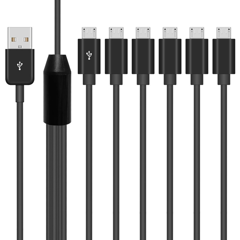 Poyiccot Micro USB Splitter Cable, Multi 6 in 1 USB 2.0 Type a Male to 6 Micro U gallery