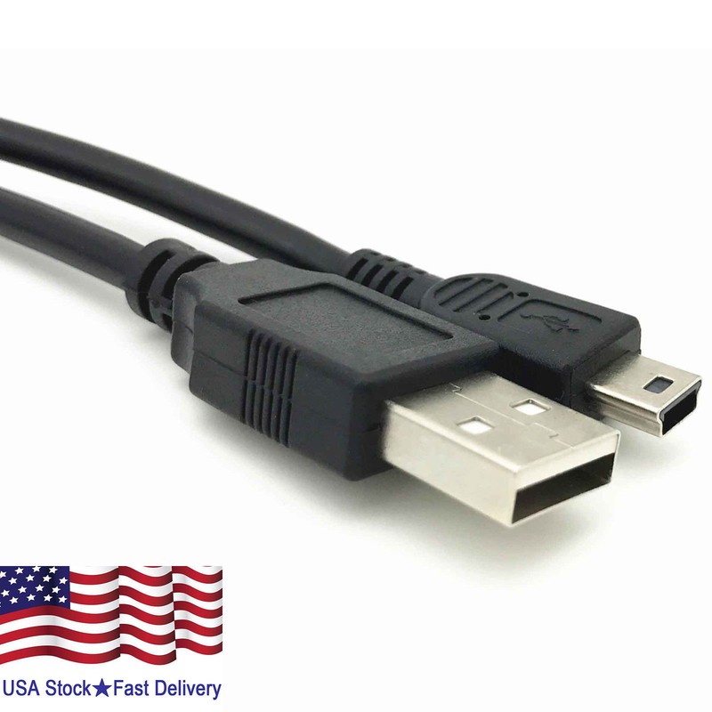 USB 2.0 A Male to Mini-B 5pin Male Data Sync Charge Cable for GPS Cell Phone 2ft gallery